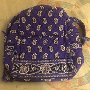 Vera Bradley Backpack (Purple with Paisley Floral Print)